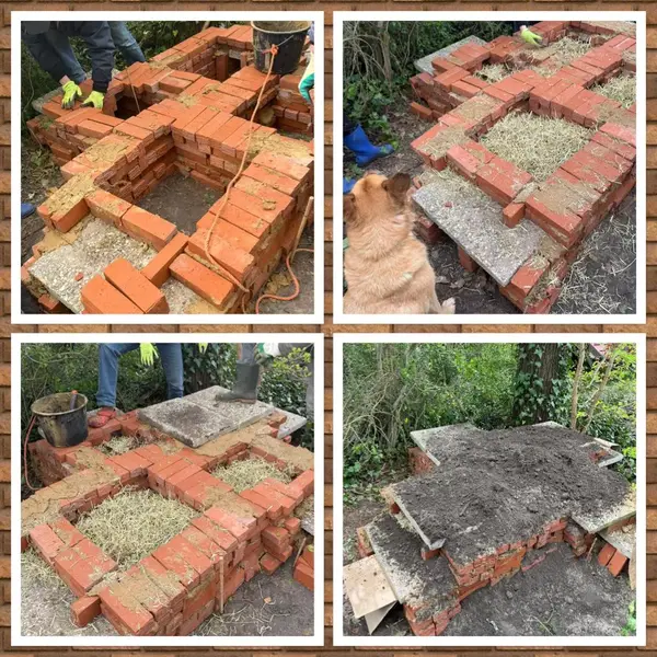 Overzichtsfoto van de 4 stadia tot nu.