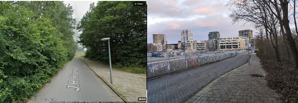 Verschil J.H.Hisgenpad in 2019 en 2025