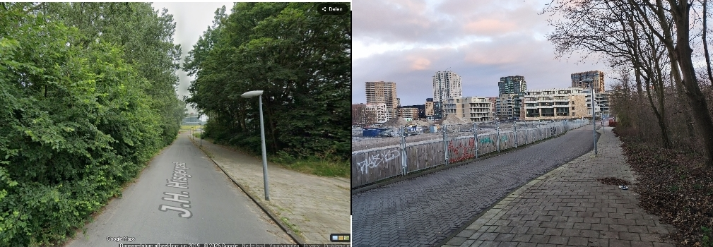 Verschil J.H.Hisgenpad in 2019 en 2025